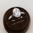 2 carat Elongated Cushion cut lab-grown diamond IGI certified, bezel engagement ring.