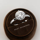 2 carat Elongated Cushion cut lab-grown diamond IGI certified, bezel engagement ring.