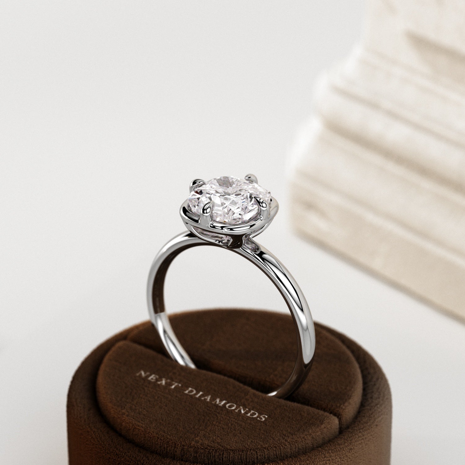 2 carat Cushion cut lab-grown diamond IGI certified, bezel engagement ring.