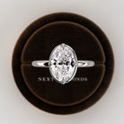 2 carat Elongated Cushion cut lab-grown diamond IGI certified, bezel engagement ring.