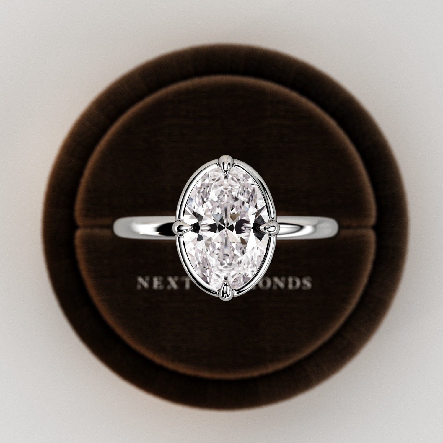 2 carat Elongated Cushion cut lab-grown diamond IGI certified, bezel engagement ring.
