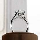 2 carat Cushion cut lab-grown diamond IGI certified, bezel engagement ring.