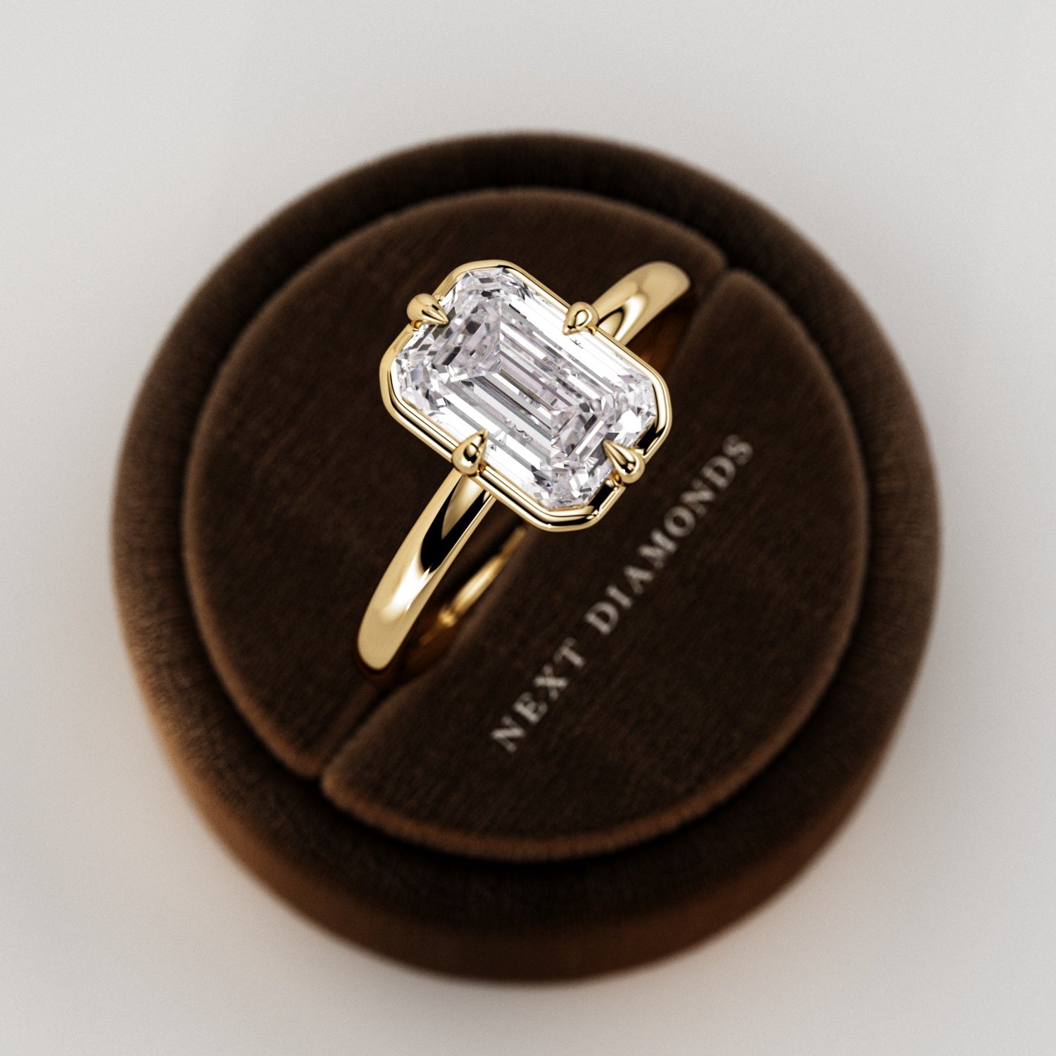 2 carat Elongated Cushion cut lab-grown diamond IGI certified, bezel engagement ring.