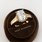 2 carat Cushion cut lab-grown diamond IGI certified, engagement ring.