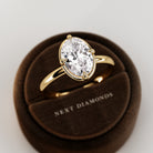 2 carat Elongated Cushion cut lab-grown diamond IGI certified, bezel engagement ring.