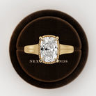 2 carat Cushion cut lab-grown diamond IGI certified, engagement ring.