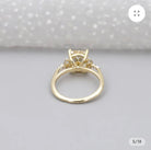 2 carat Elongated Cushion cut lab-grown diamond IGI certified, side stones engagement ring.